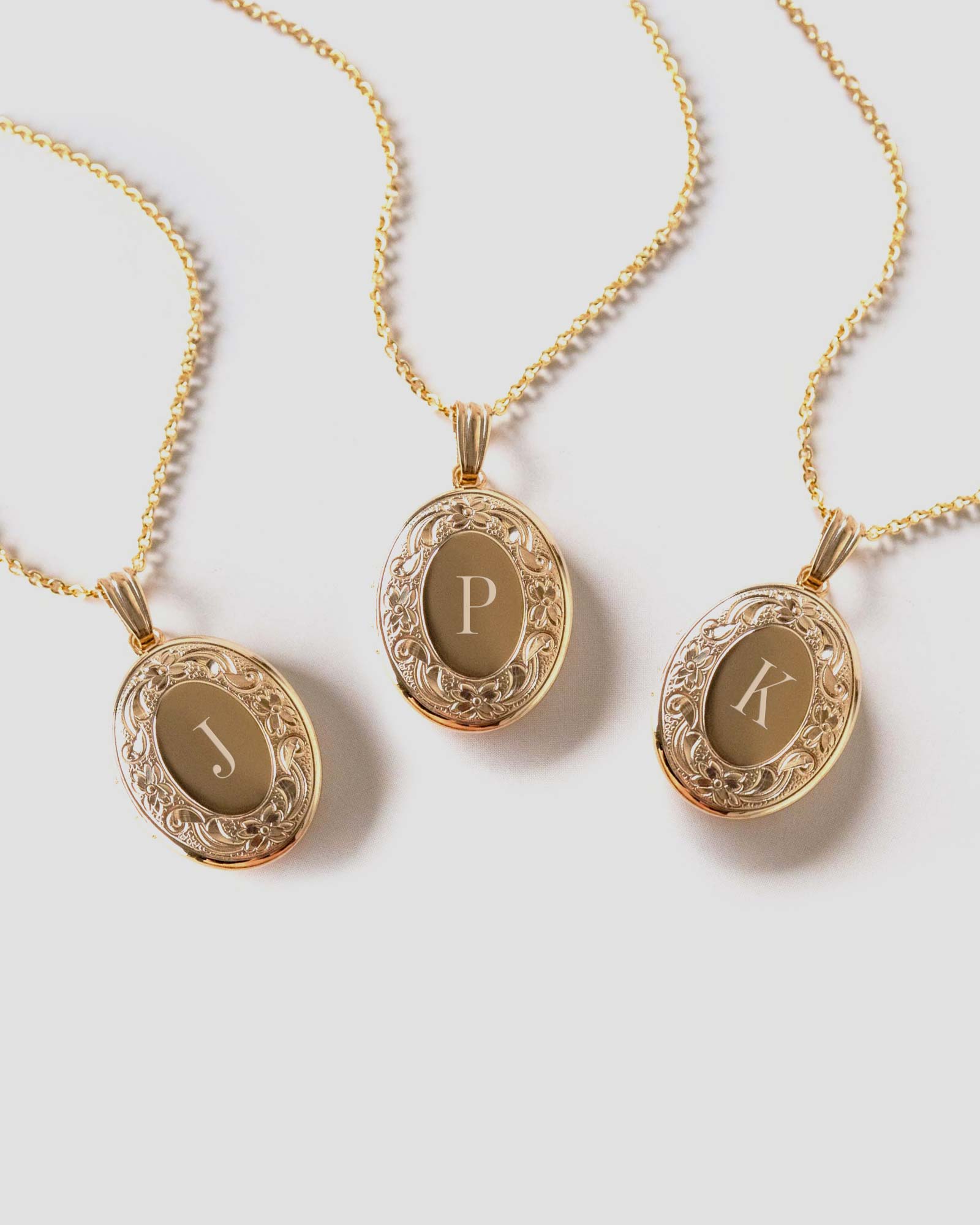 Garden Filigree Initial Frame Oval Locket – Kindred Row