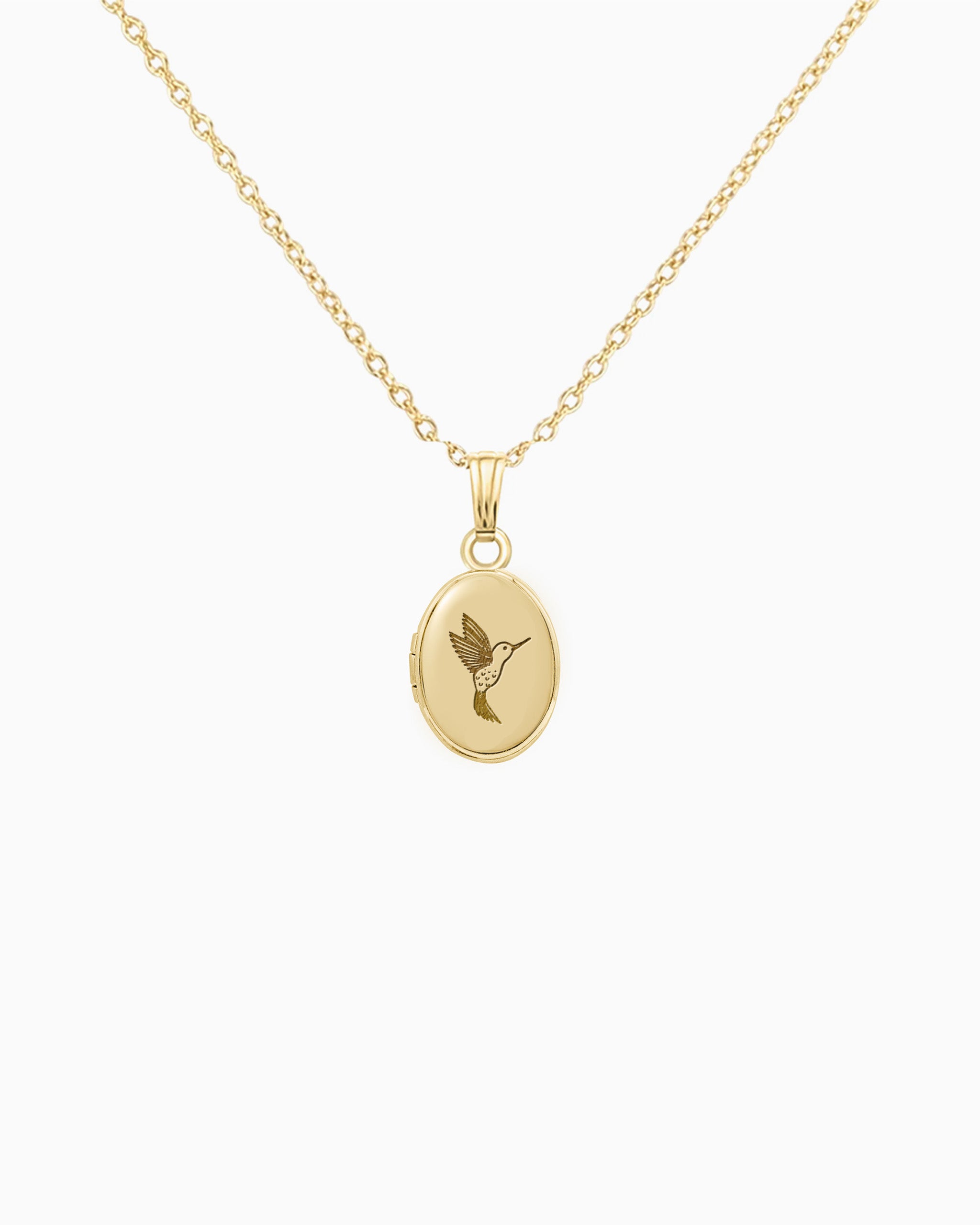 Hummingbird Oval Locket – Kindred Row