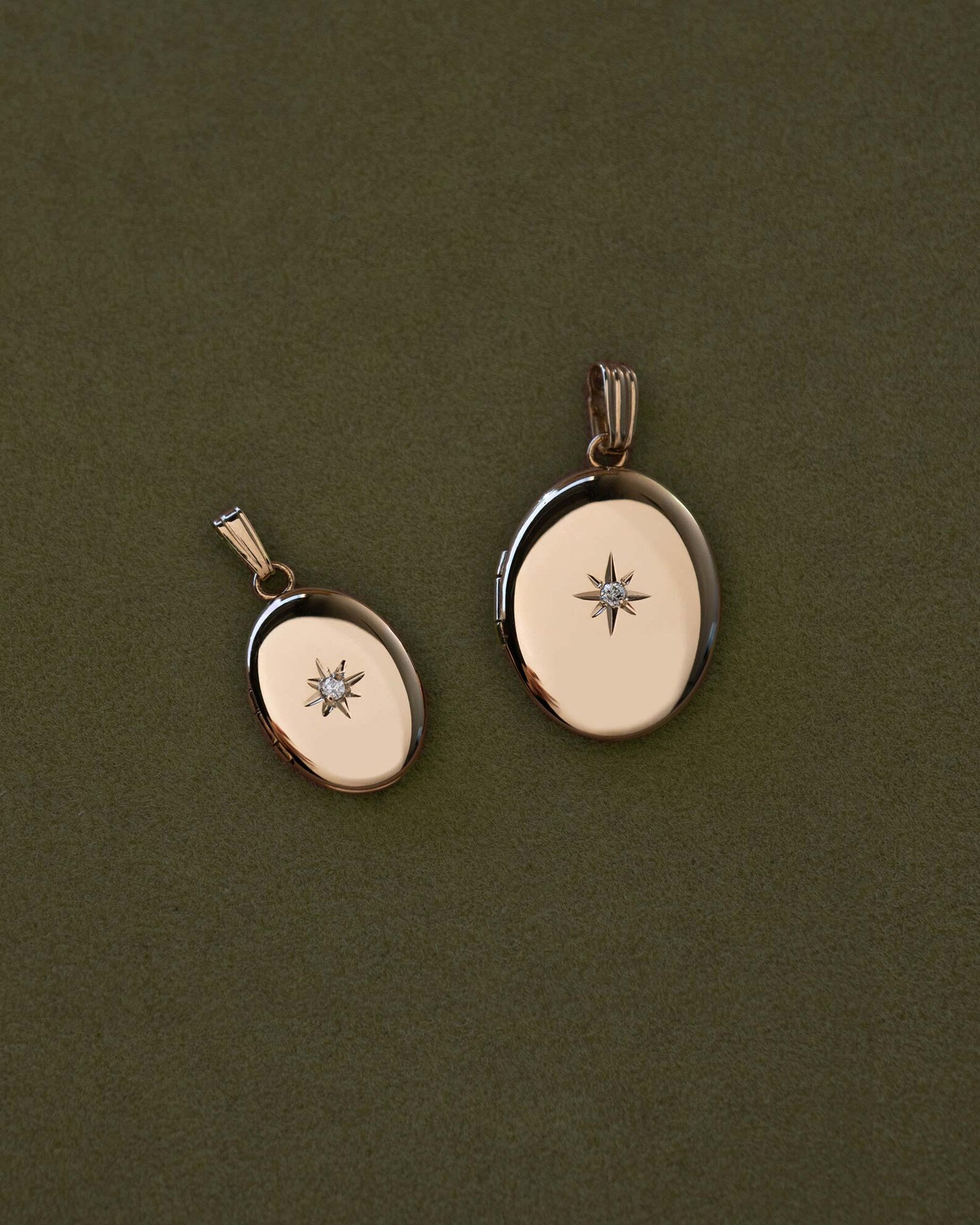 Diamond Starburst Oval Locket Charm – Kindred Row