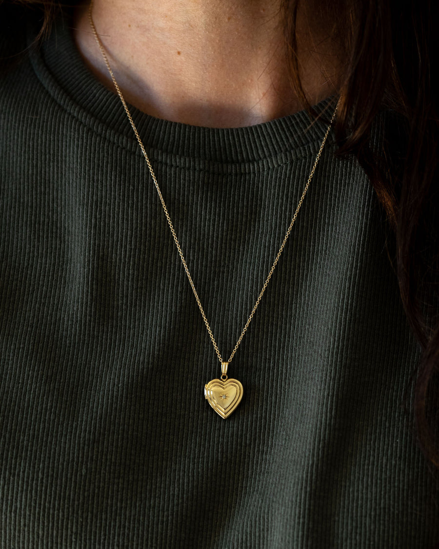 heart gold locket