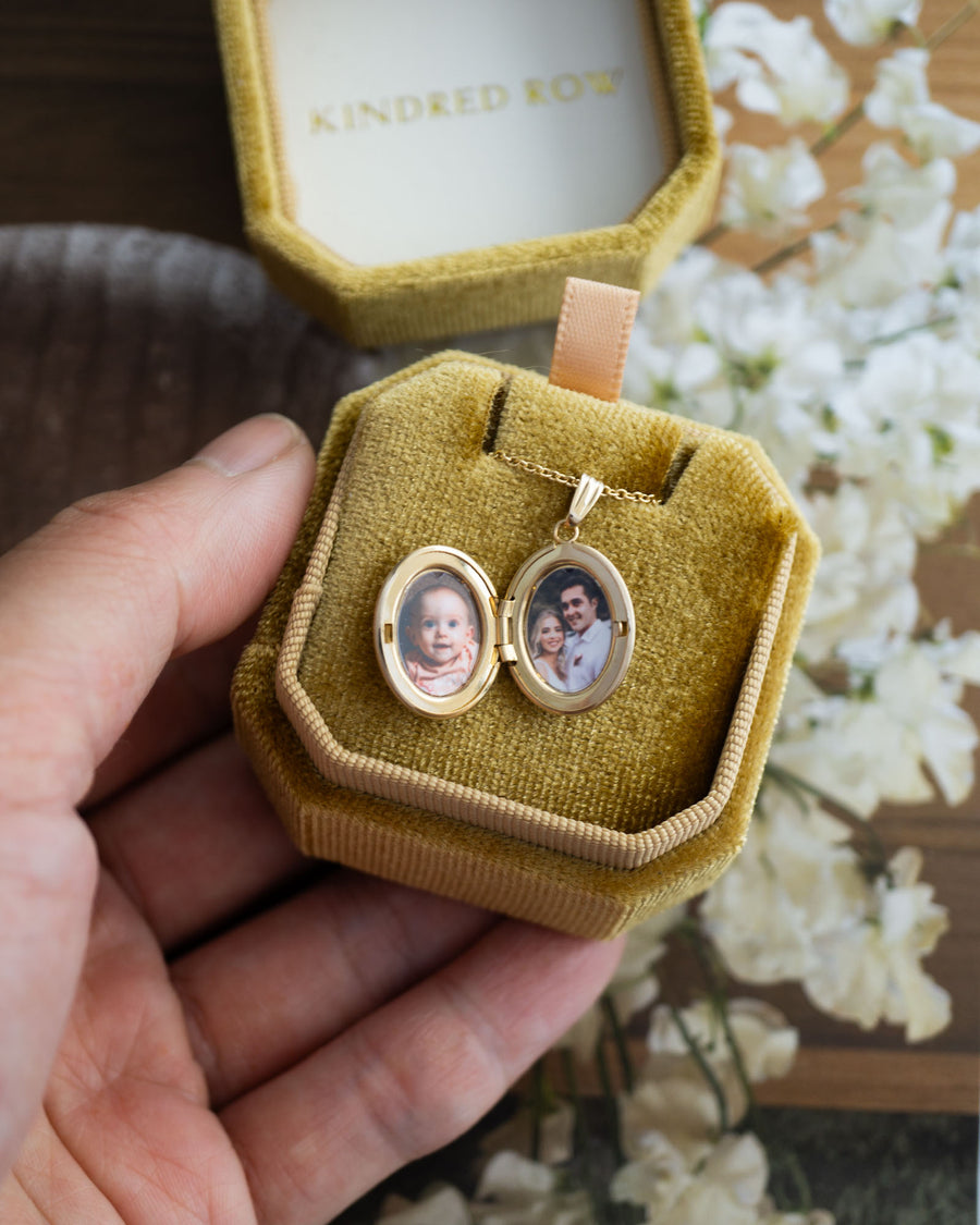 Blue Sapphire Starburst Oval Locket – Kindred Row