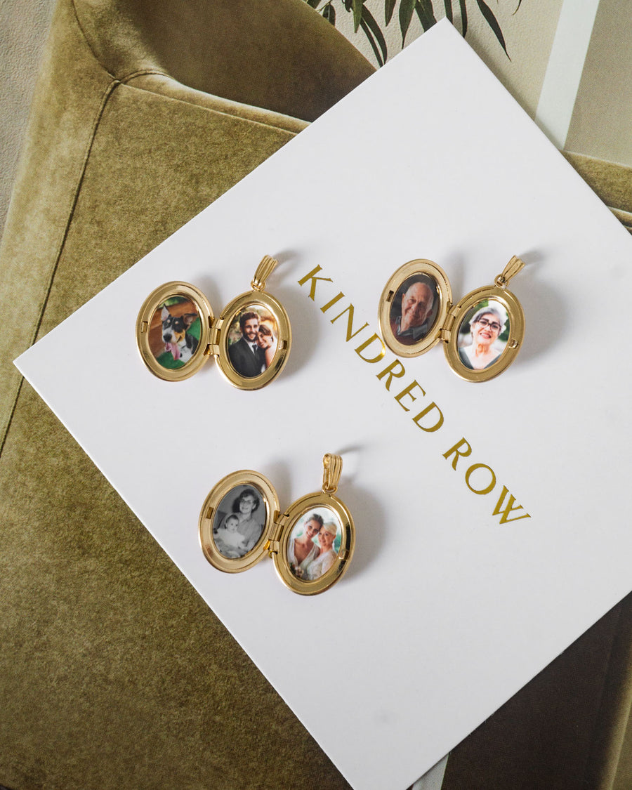 Monogram Oval Locket Charm