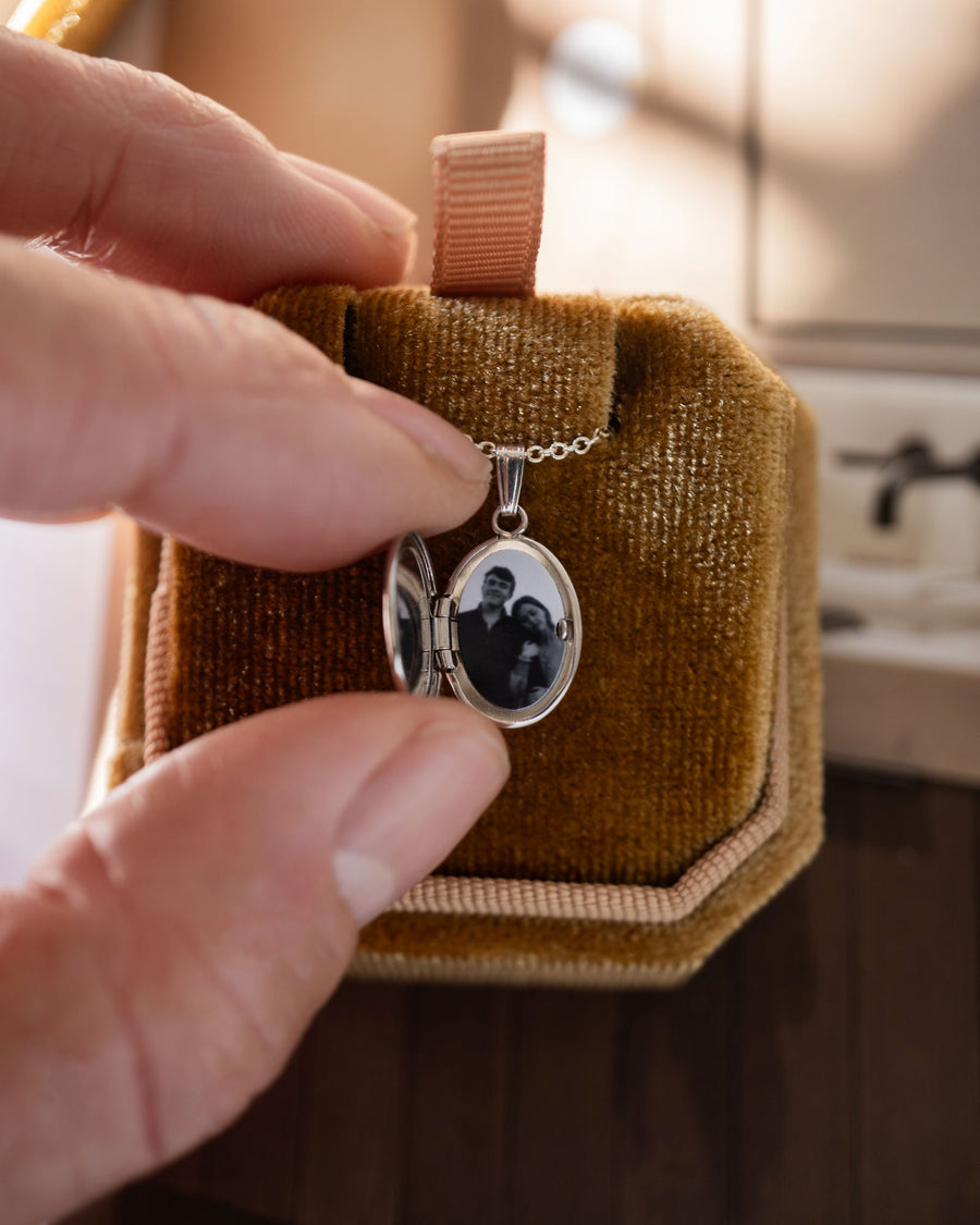 Bouquet Birth Flower Oval Locket