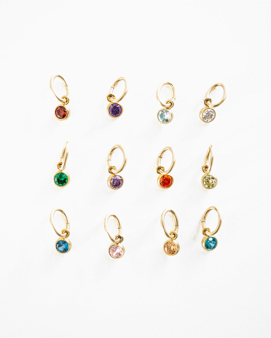 3mm Birthstone Charms, Gold Filled