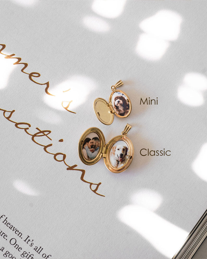 Diamond Starburst Oval Locket Charm