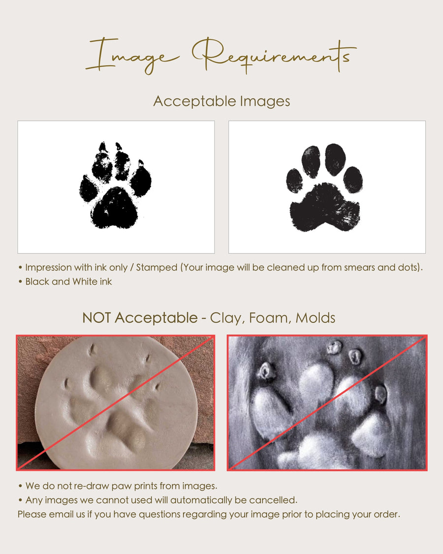 Custom Paw Print Oval Locket