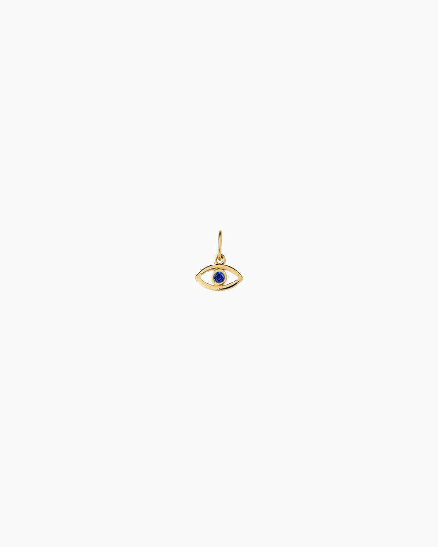 Evil Eye Blue Sapphire Charm