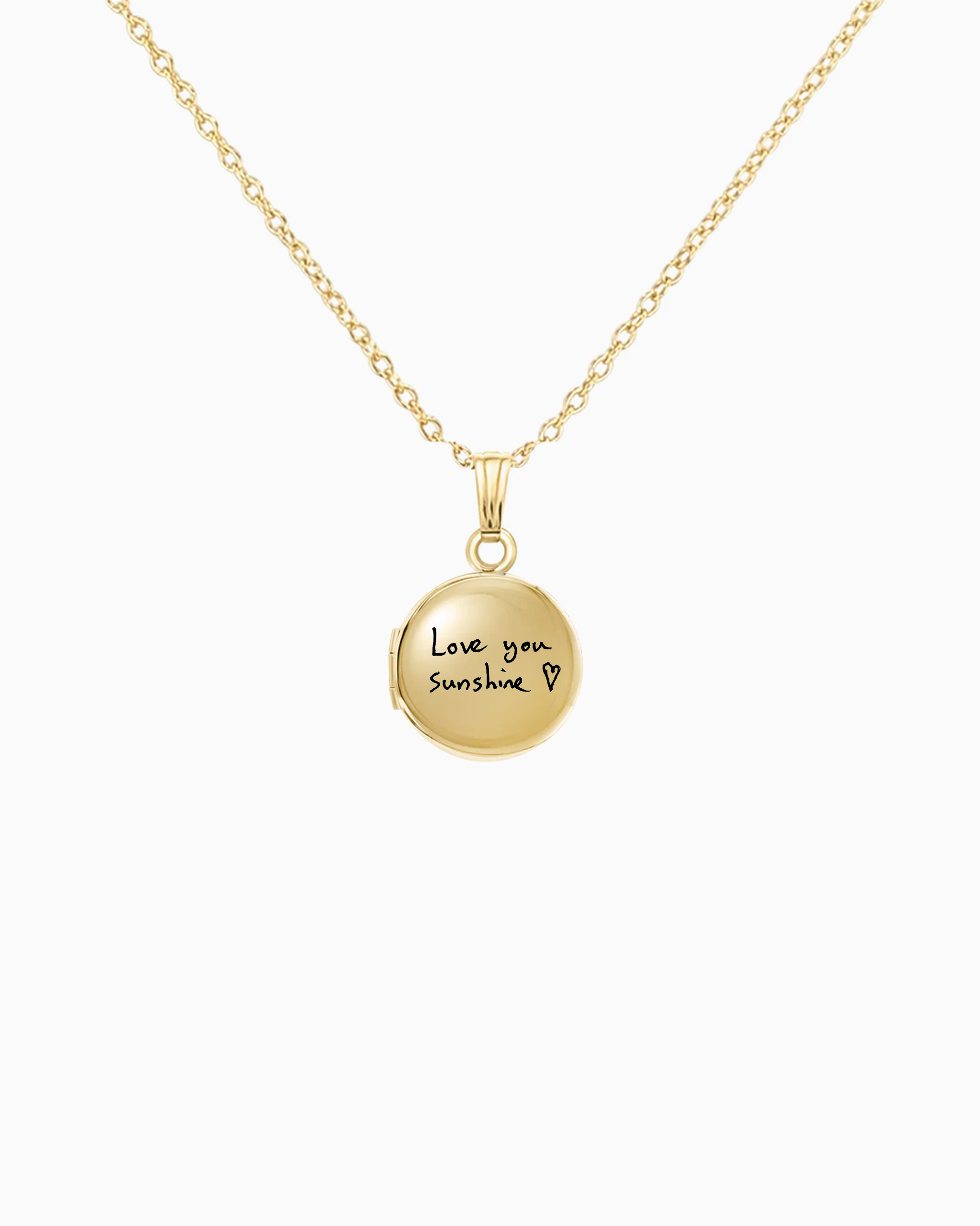Custom Handwriting Round Locket – Kindred Row