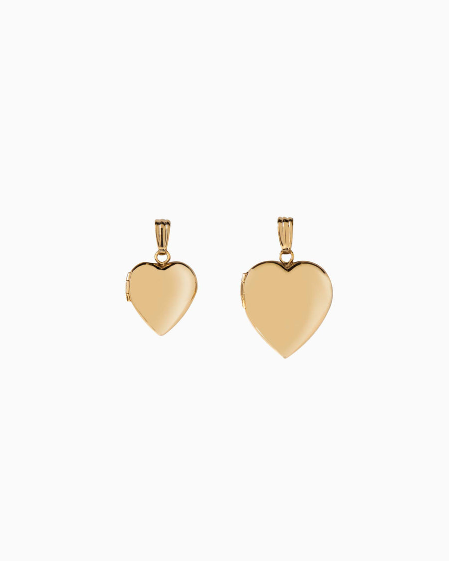 gold heart locket charm