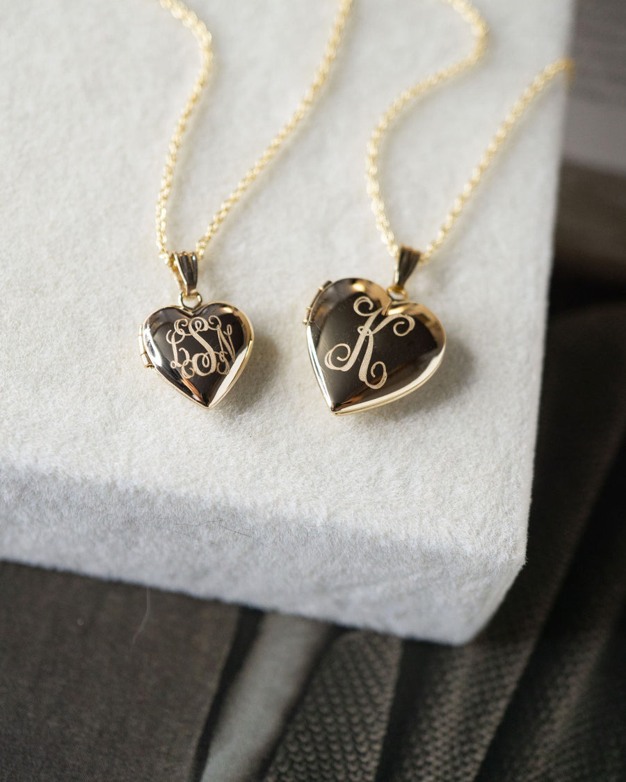 Monogram Heart Locket