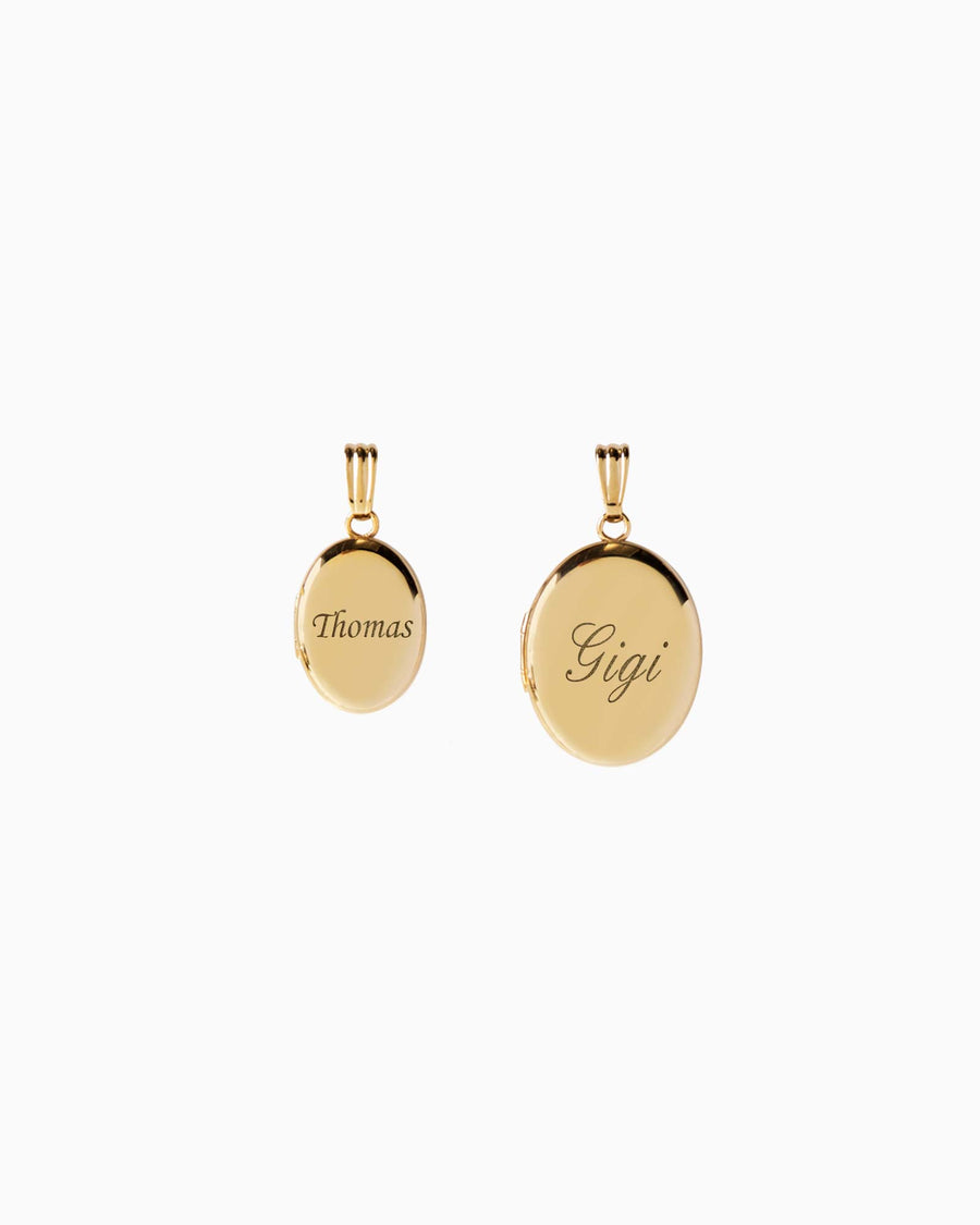 Name Oval Locket Charm