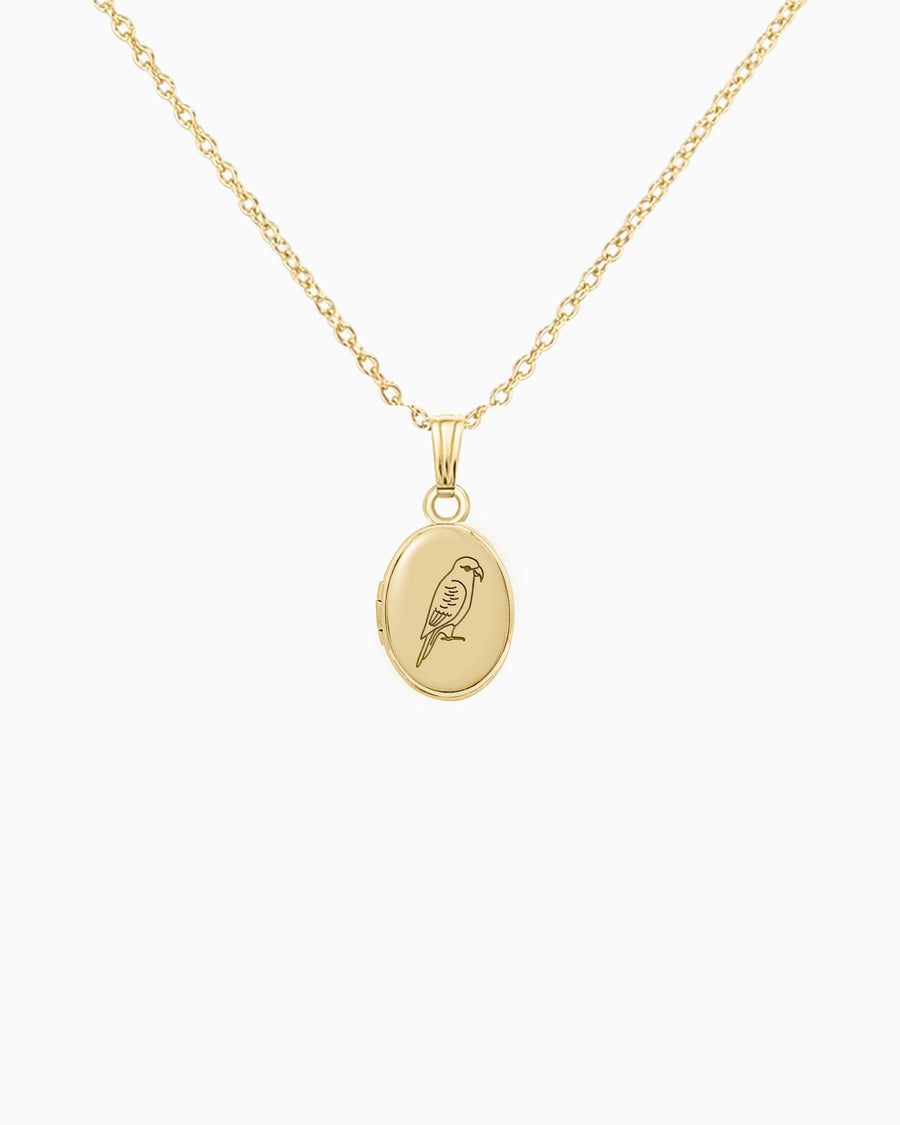 Parrot Parakeet Bird Oval Locket