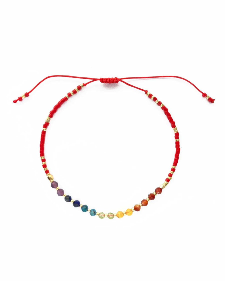 Chakra Rainbow Gemstone Stacking Bracelet