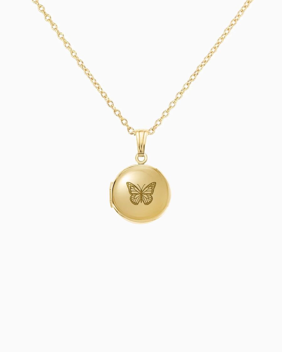 Butterfly Round Locket