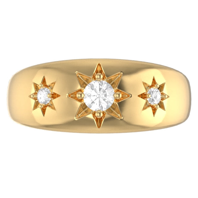 Majesty Starburst Dome Ring, White Diamond