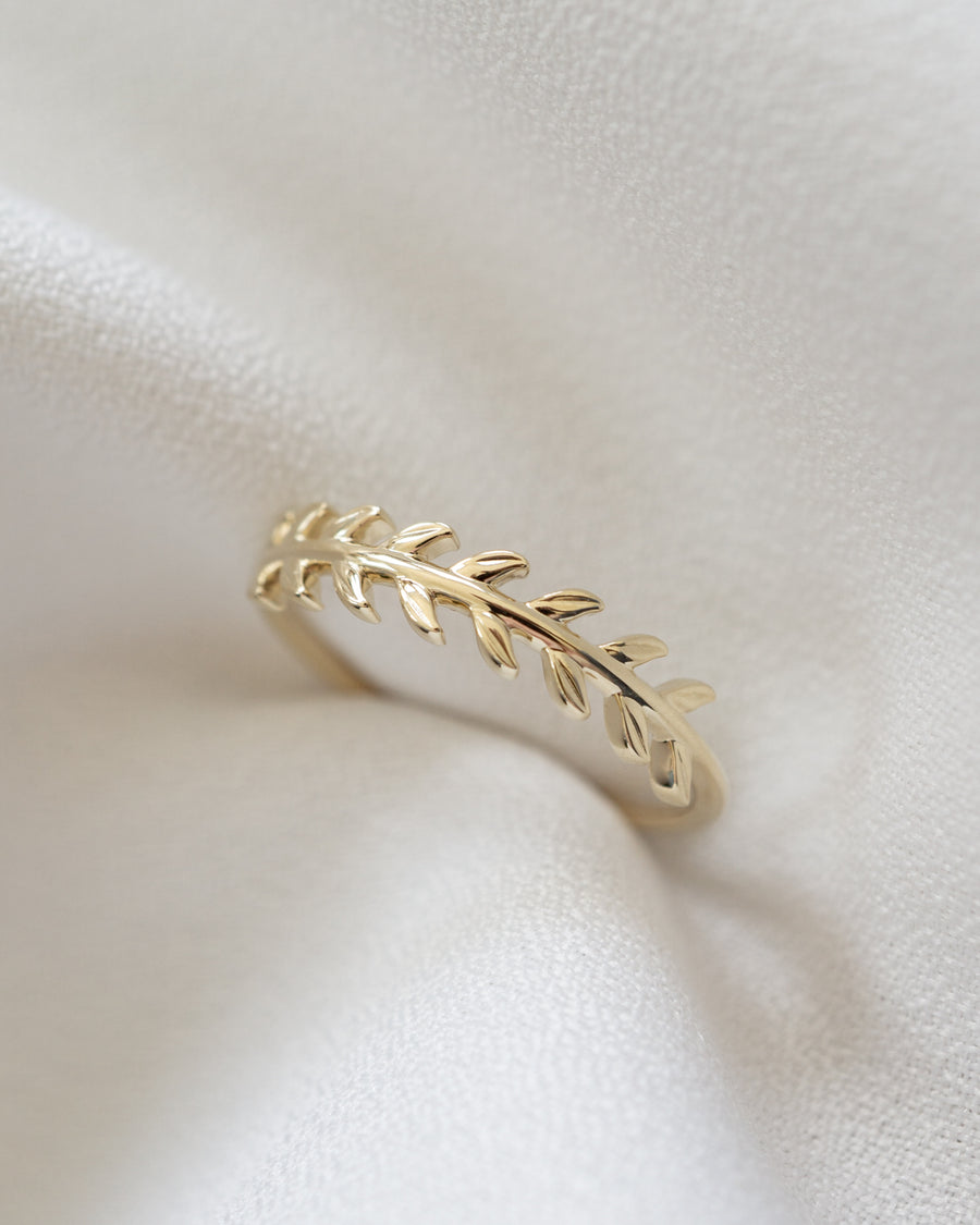 Olive Branch Leaf Ring