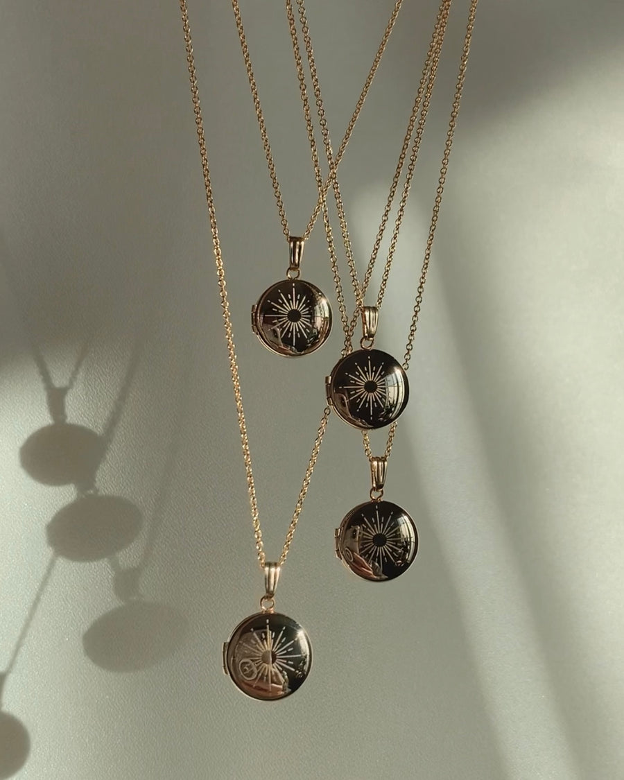Sun Chain Locket Sunshine Round Locket – Kindred Row