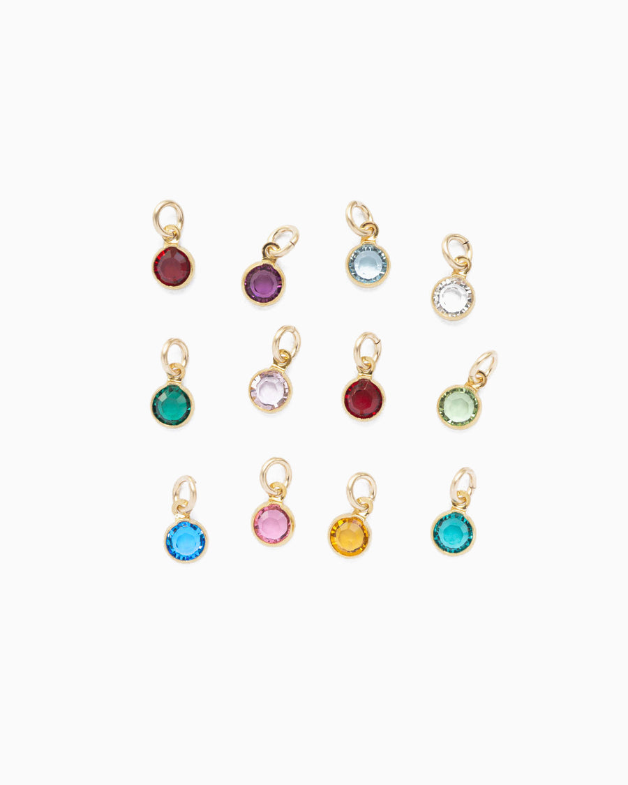4mm Birthstone Charms, Gold Filled