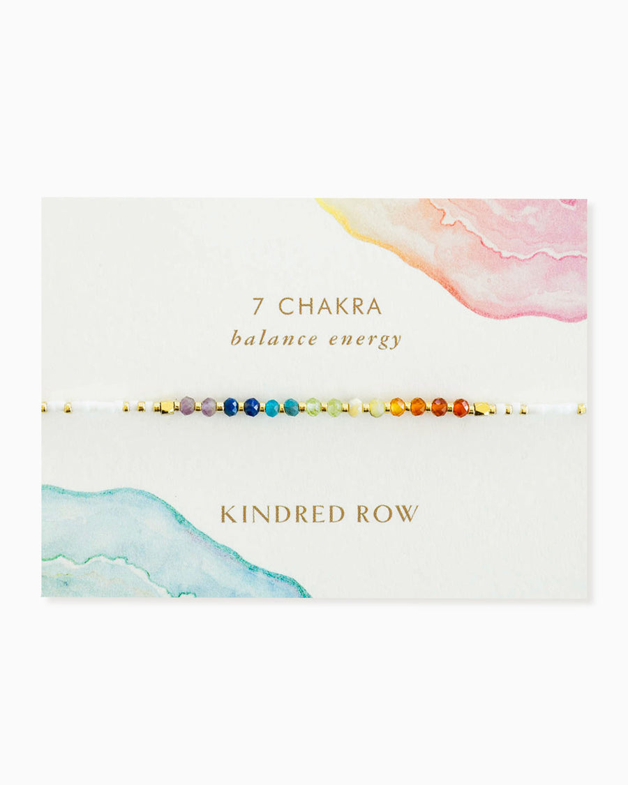 Chakra Rainbow Gemstone Stacking Bracelet – Kindred Row