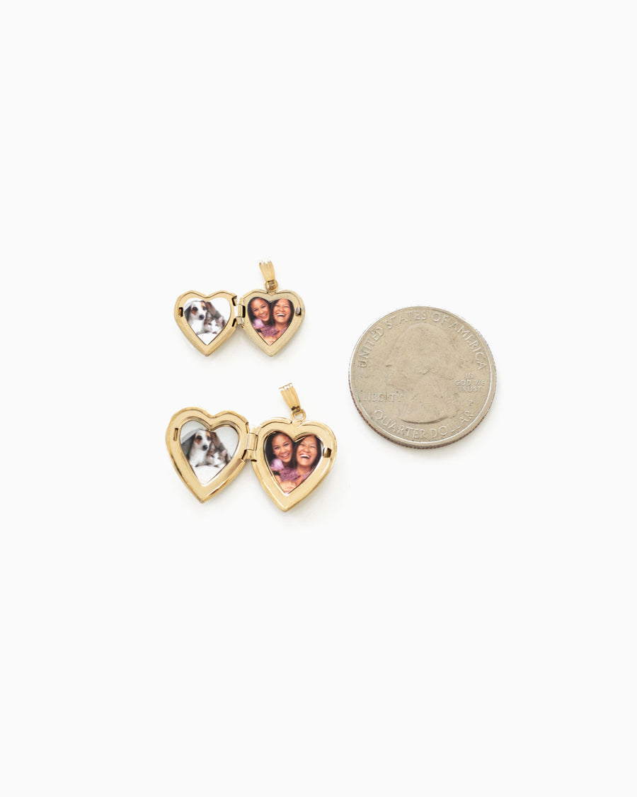 Forever 21 Vintage Style Gold Locket Necklace – 6cm Heart With Butterfly, 35 Inch Chain